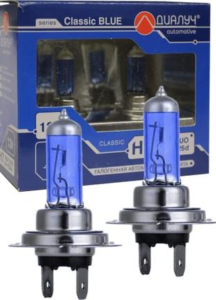 Галогенные лампы в фару авто H7 12V 55 W Диалуч Blue 2 штуки