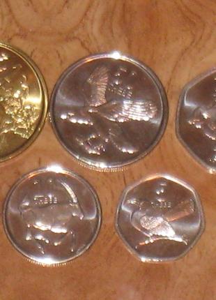 Монети Ботсвани - 5 шт.