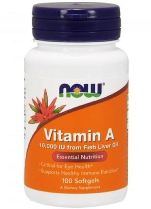 Витамин A Now Vitamin A 10000IU 100 softgels