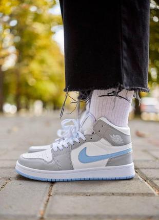 Nike air jordan 1 retro high grey blue