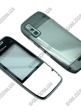 Корпус для Nokia E75 сірий з сріблястим, висока якість