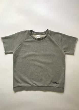 Сірий cвiтшот - футболка replay, розмір m