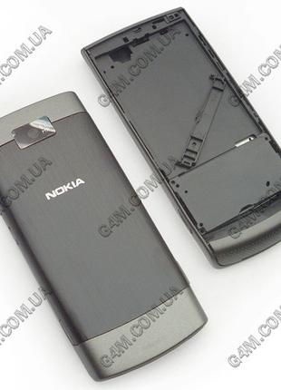 Корпус для Nokia X3-02 Touch and Type сірий з середньою частин...