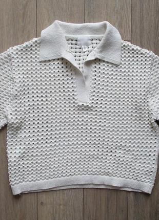 H&amp;m (m) ажурный укороченный оверсайз свитер