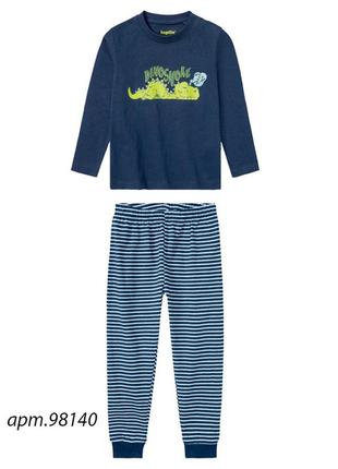 Детская трикотажная пижама dino lupilu на мальчика 98140
