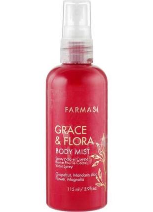 🌷парфумований спрей для тіла"grace & flora",body mist,115 мл.