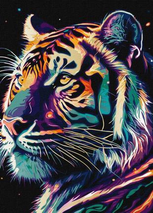 Картина по номерам "Фантастический тигр" KHO6527 с красками ме...
