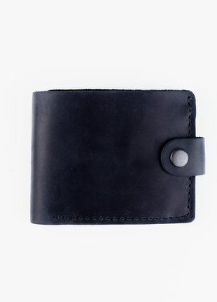 Класичний гаманець із натуральної шкіри Crazy Horse (чорний)