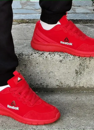 Кроссовки Reebok Красные Мужские Рибок Замшевые Кожа 41-46