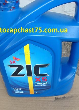 Масло Zic X5 10w-40 4 л, полусинтетика (производитель Южная Ко...