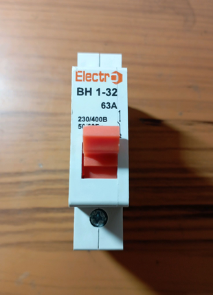 Вимикач навантаження ElectrO ВН1-32 1 полюс 63A 230B