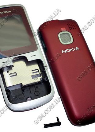 Корпус для Nokia C1-01 бордовий, висока якість