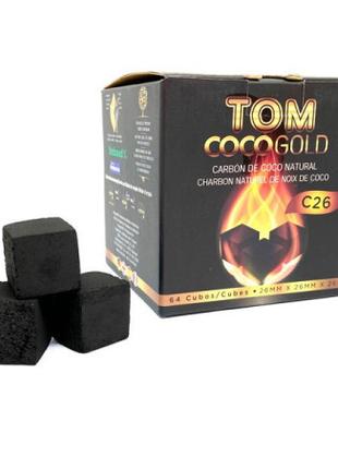 Уголь натуральный для кальяна кокосовый Tom COCO Gold быстрора...