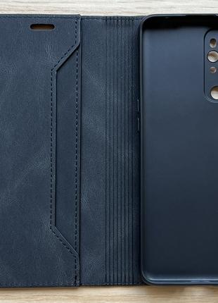 Чехол - книжка (флип чехол) для OnePlus 9 Pro чёрный, матовый,...