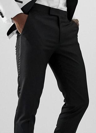Мужские классические шерстяные брюки с лампасами