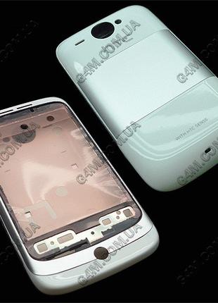 Корпус для HTC G8, A3333 wildfire білий з сріблястим