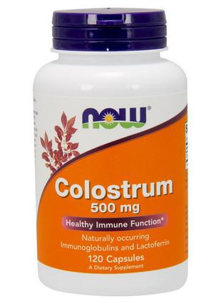 Пищевая добавка Молозиво Colostrum 500 mg (120 veg caps), NOW 18+