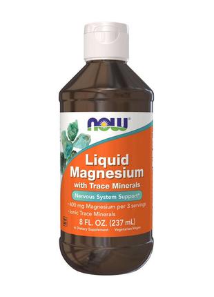Рідкий магній добавка для спорту Liquid Magnesium (237 ml), NOW