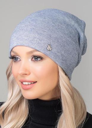 Женская шапка осень-зима люрекс