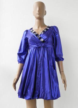 Оригінальне плаття-туніка фіолетового металічного кольору, роз...