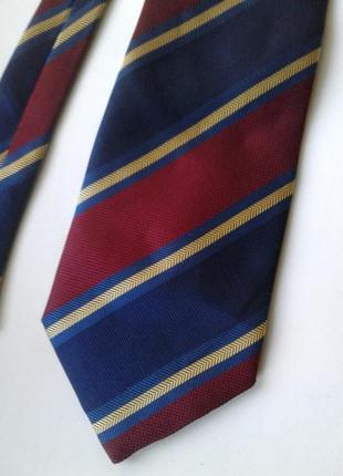 Шелковый классический галстук в т.зелено-бордовую диагональную...
