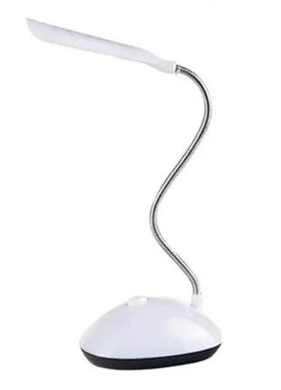Настільна LED лампа x-7188 на батарейках, біла