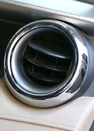 Хром кольца воздуховодов Toyota RAV 2013,14,15,16,17 ABS,стайлинг