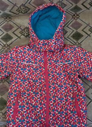Демисезонная куртка для девочки на флисе, 98