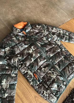 Демисезонная куртка камуфлированая хаки мальчику размер 110