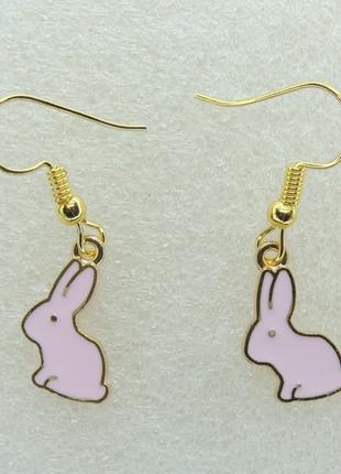 Серьги Liresmina Jewelry серьги крючок (петля) розовый Кролик ...