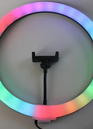 Разноцветная кольцевая лампа rgb 36 см подъемная фонарик
