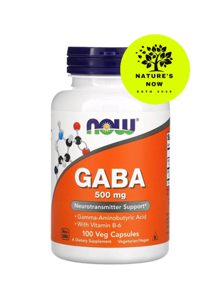 Now foods gaba / гамк с в6 - 500 мг - 100 капсул