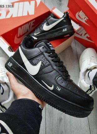 Nike air force 1 07 mid lv8 low (чорні) зима