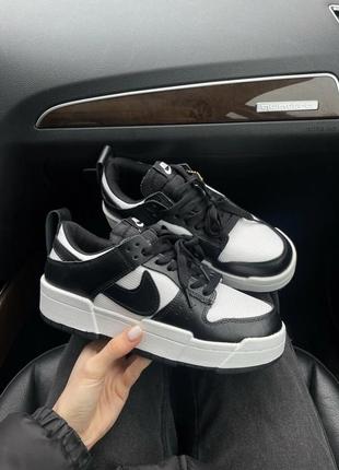 Женские кроссовки nike dunk low disrupt black/white