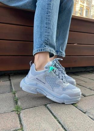 Женские кроссовки balenciaga triple s blue