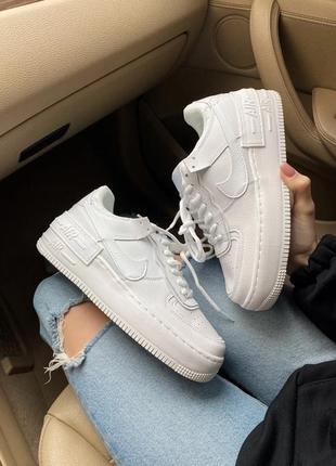 Женские кроссовки nike air force af1 shadow white