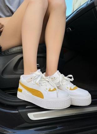 Женские кроссовки puma cali dark yellow