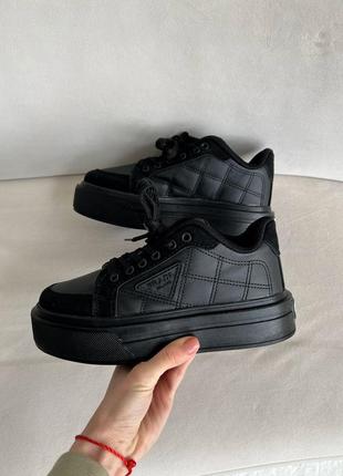 Женские ботинки prada re-nylon black