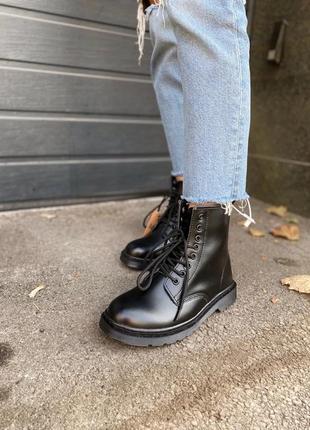 Женские ботинки dr.martens classic black (кожа)