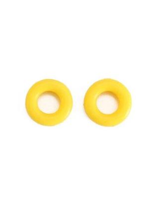 Фиксаторы - стопперы заушников для очков круглые ( желтые )
