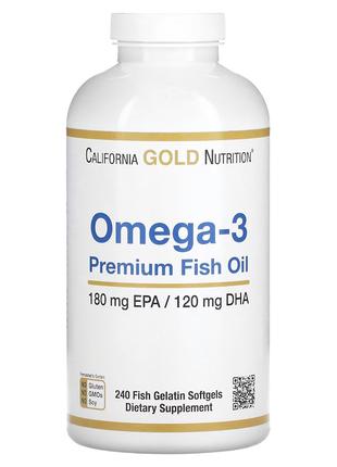 Жирні кислоти California Gold Nutrition Omega 3 Premium Fish O...