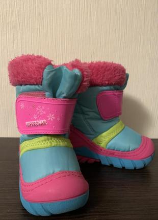 Дутики (чобітки) зимові для дівчинки у розмірі 19-20