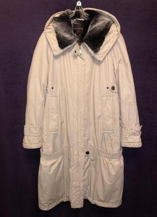Куртка (пальто) женская GREENSTONE утепленная, с капюшоном, 40 EU