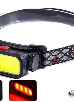 Налобный фонарь с красным светом Bailong Bl-008, headlamp (4 р...