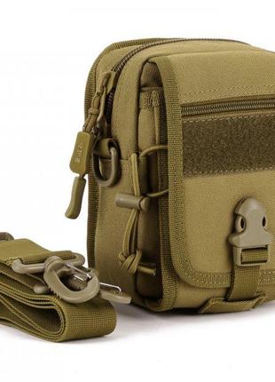 Армейская тактическая поясная наплечная сумка 142 хаки