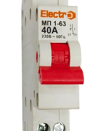 Переключатель нагрузки ElectrO І-0-ІІ МП1-63 1P 40 А