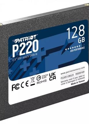 Накопитель SSD 2.5" 128GB Patriot P220 (P220S128G25). Жесткий ...