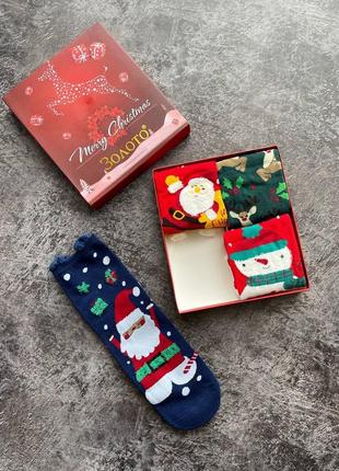 Рождественский набор из 4-х пар новогодних носков &lt;unk&gt; ...