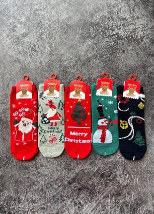 Дитячі новорічні шкарпетки | носки різдвяні для діточок