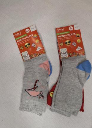 Комплект красивих носочків, шкарпеток emoji зі смайліками 23-2...